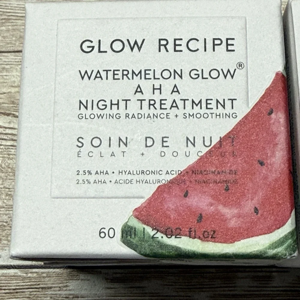 2x Glow Recipe Watermelon glow AHA‎ Night Treatment 60 ml/2.02 NEW full size